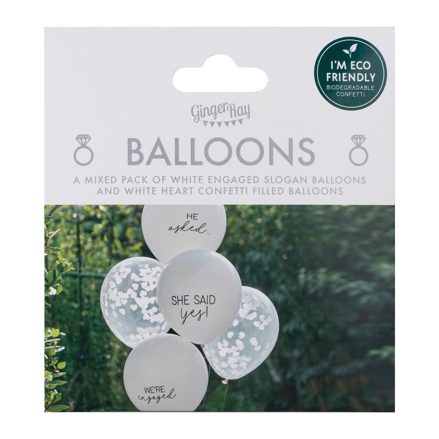 Konfetti-Verlobungsballon-Paket-She Said Yes - Avaloon Party-Deko-Geschenke
