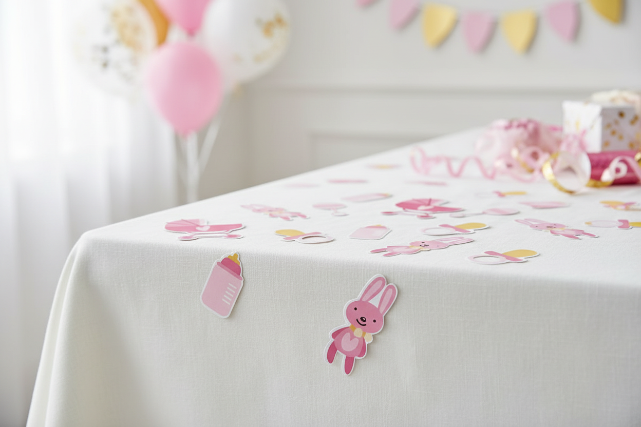 Konfetti Babygirl rosa 14 g - Perfekte Dekoration für Mädchenfeiern