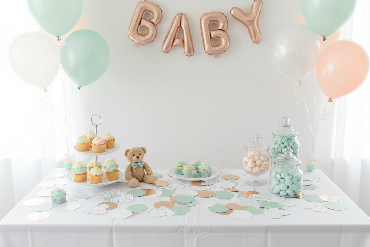 Hello Baby confetti made of paper and foil, 14g