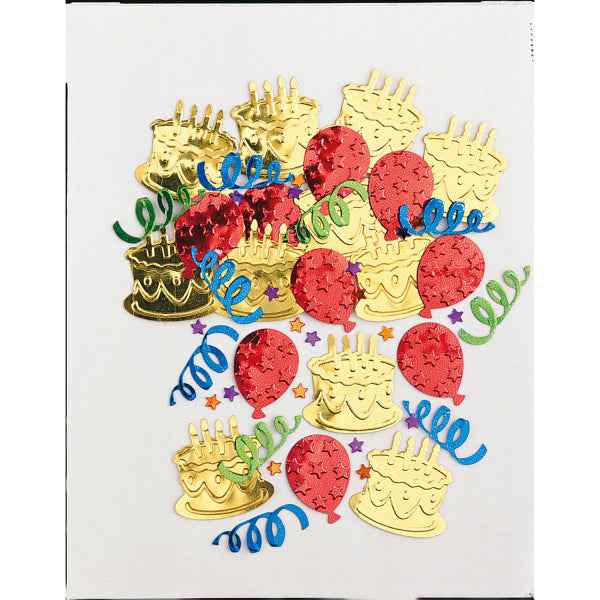 Konfetti Kuchen-Party mehrfarbig Folie 14 g