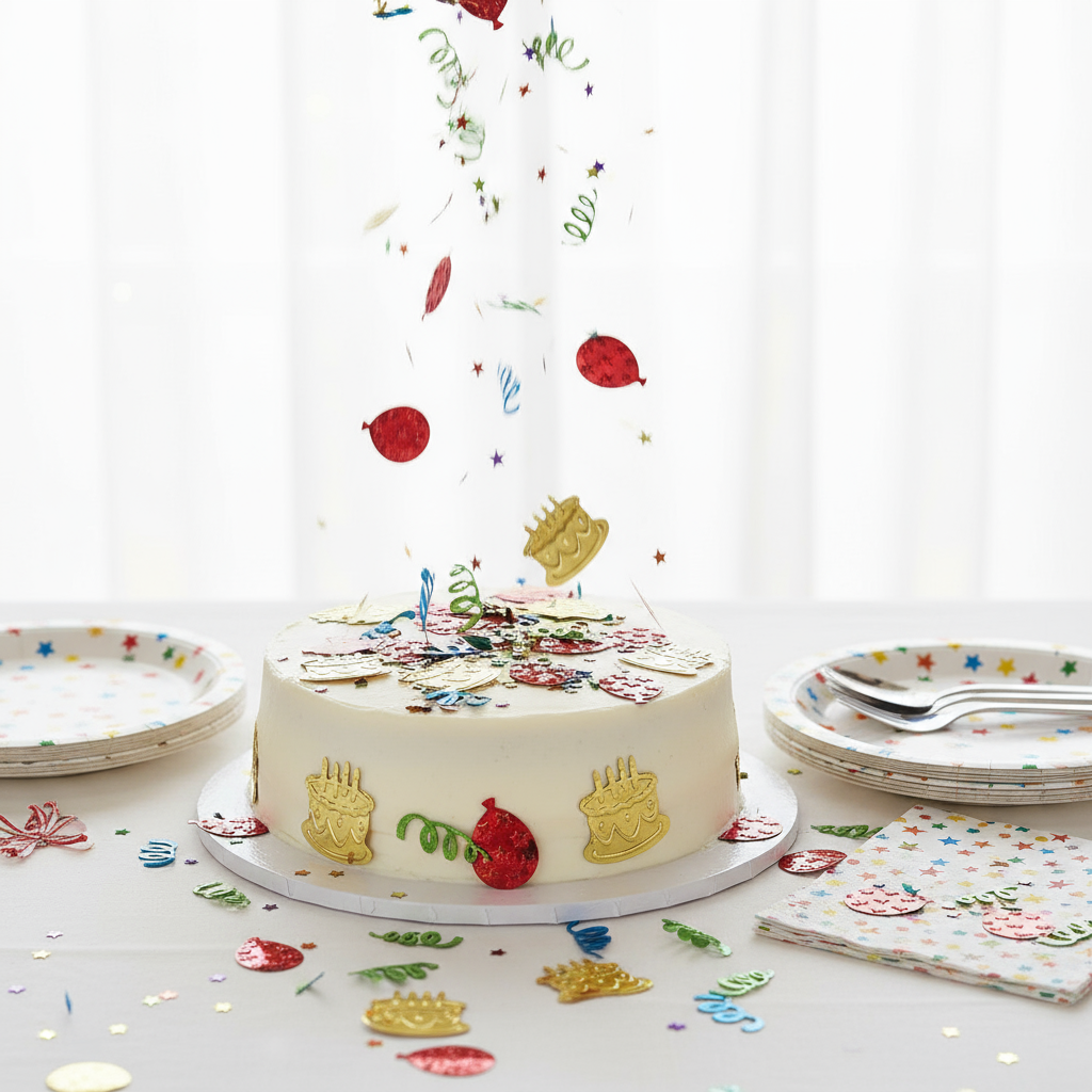 Konfetti Kuchen-Party mehrfarbig Folie 14 g