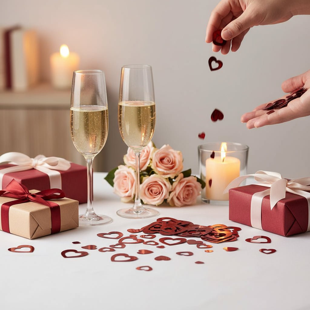 Konfetti ausgestanzte Herzen metallisch 14 g - Avaloon Party-Deko-Geschenke