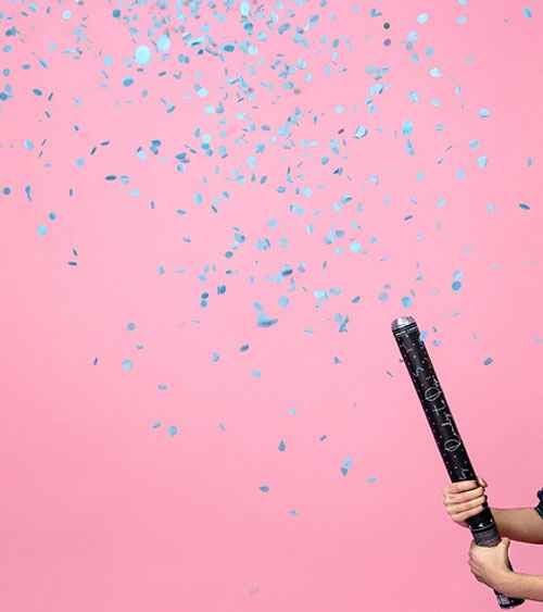 Konfettikanone blau Gender Reveal, 58cm für den perfekten Moment - Avaloon Party-Deko-Geschenke