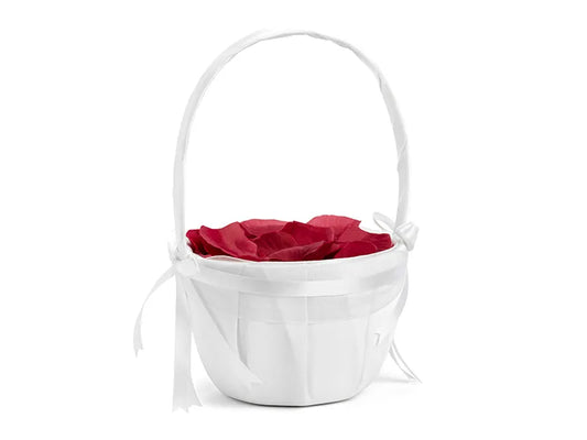 Korb für Rosenblätter oder Geld, weiß - Avaloon Party-Deko-Geschenke