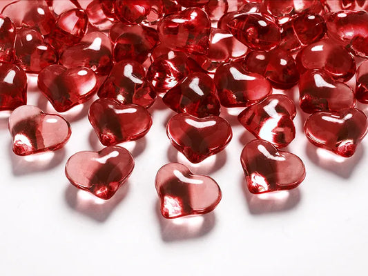 Kristallherzen, rot, 21mm - Avaloon Party-Deko-Geschenke