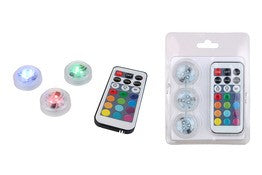 Kunstst 3er LED Teelichter+Fernbedienung - Avaloon Party-Deko-Geschenke