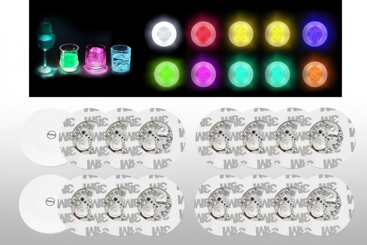 Kunst LED Sticker Farbwechsel 10 Stk - Avaloon Party-Deko-Geschenke