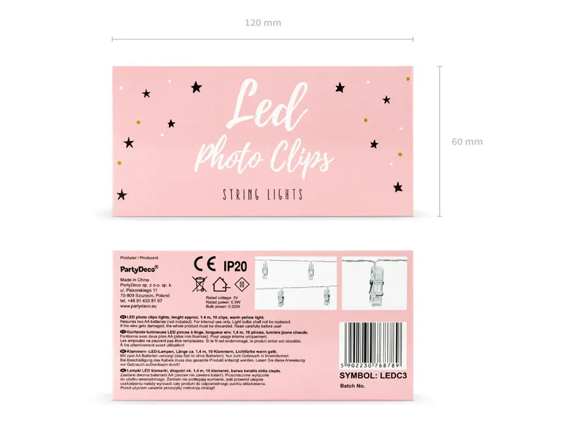 LED-Clip-Leuchten, klar, 1,4m