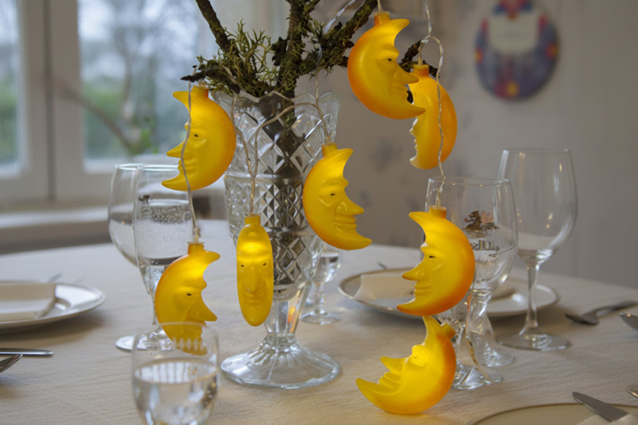LED Lichterkette Moon 8 warm weiße LED ca. 1.05m - Avaloon Party-Deko-Geschenke