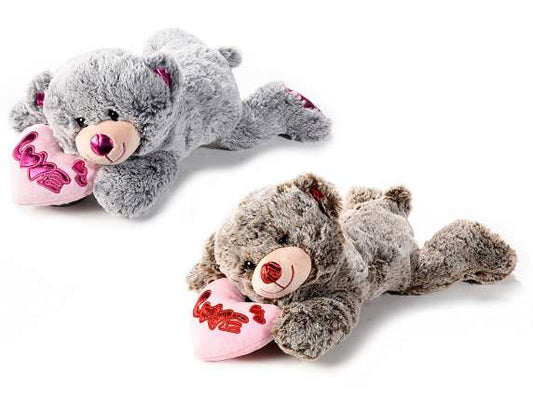 Liegender Teddybär mit Ausgefülltem Herz - Avaloon Party-Deko-Geschenke