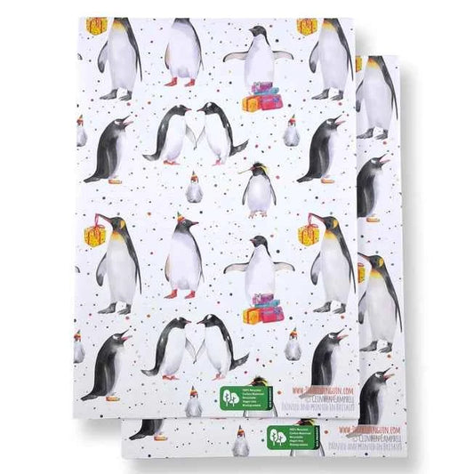 Lustiges Pinguin Geschenkverpackungsset aus recyceltem und recycelbarem Material - Avaloon Party-Deko-Geschenke