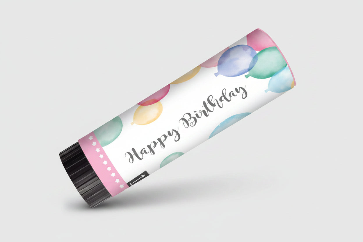 2 Konfettikanonen Geburtstag Pastell für Happy Birthday Feier - Avaloon Party-Deko-Geschenke