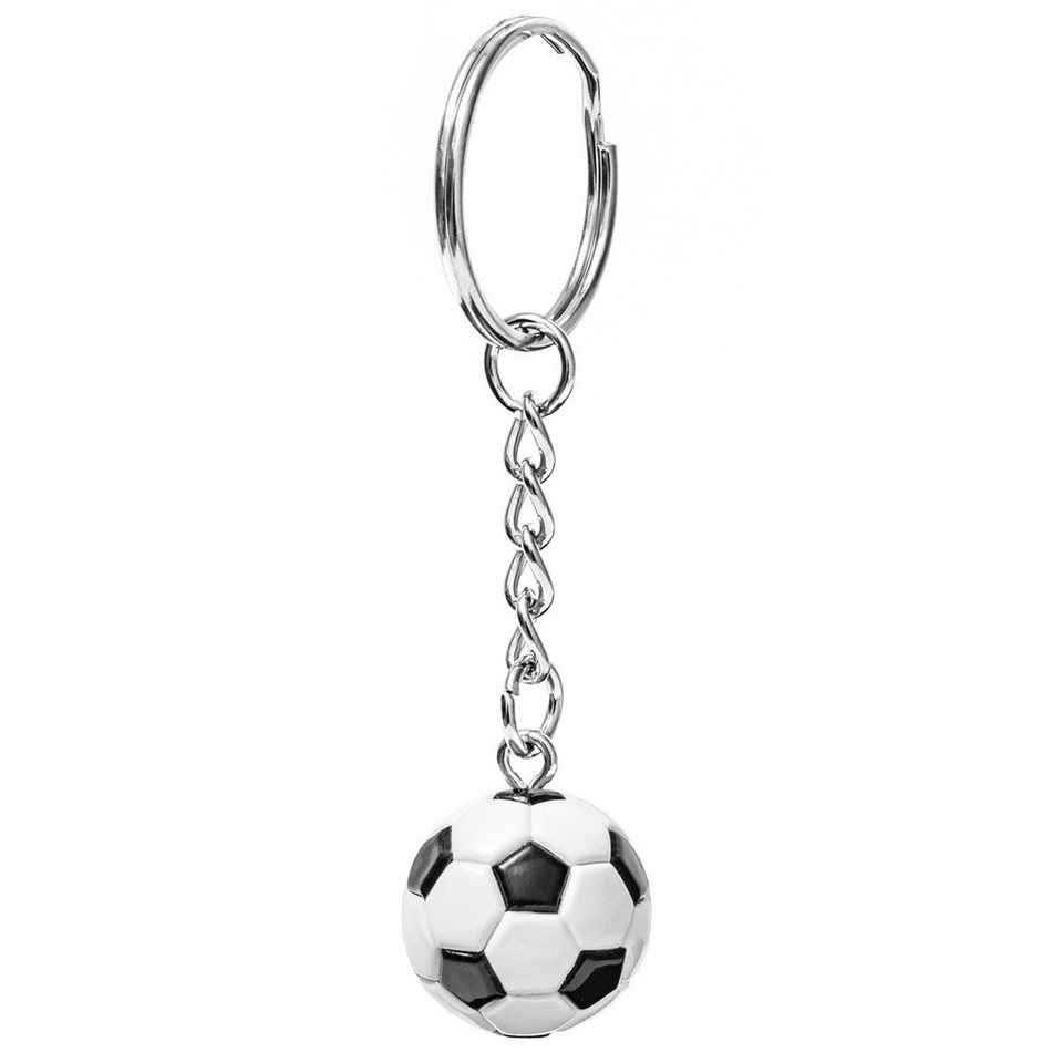 Metall Schlüsselanhänger Fußball - Hochwertiger Fußballanhänger aus Metall - Avaloon Party-Deko-Geschenke