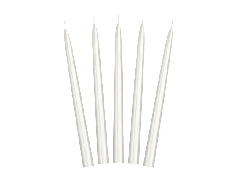 Metallisierte Kegelkerze, perlmutt, 24cm - Avaloon Party-Deko-Geschenke
