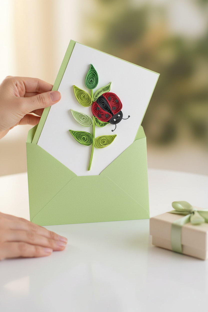 Mini Card Ladybug Gift Card with Gift Packaging