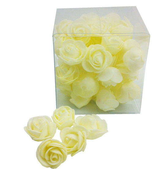Mini-Rose in Box creme, 2,8cm - Avaloon Party-Deko-Geschenke