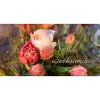 Mini carte double bon rétablissement tulipes - Avaloon Party-Deko-Geschenke