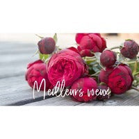 Mini carte double meilleurs voeux roses farcies - Avaloon Party-Deko-Geschenke