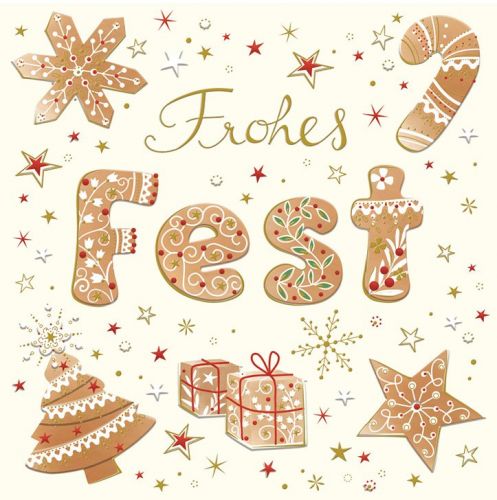 Minikarte Weihnachten mit Text Frohes Fest - Avaloon Party-Deko-Geschenke