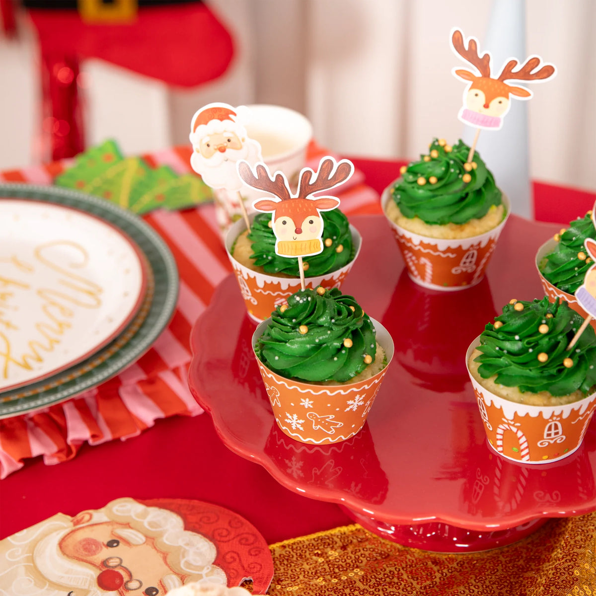 Muffin-Dekoförmchen Weihnachten Lebkuchen – 12 Stück