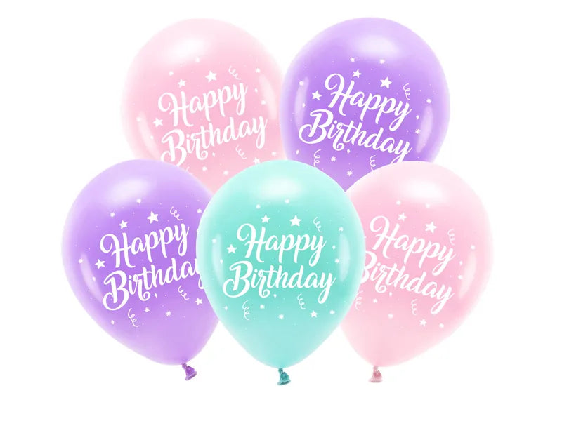Ballons 26 cm, Happy Birthday, Rosa - Avaloon Party-Deko-Geschenke