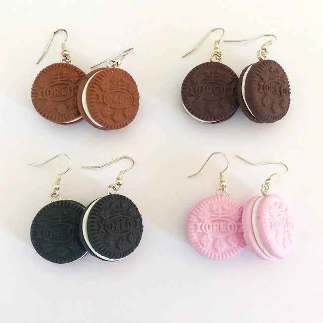 Ohrring-Haken Oreo-Kekse aus Polymer Clay für Süßigkeiten-Liebhaber - Avaloon Party-Deko-Geschenke