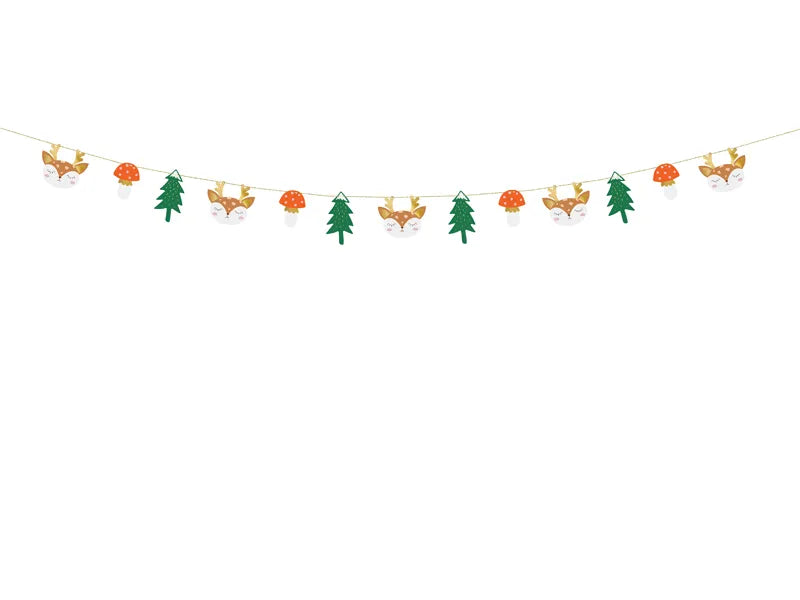 Papiergirlande Wald, Mix, 1,7m - Avaloon Party-Deko-Geschenke
