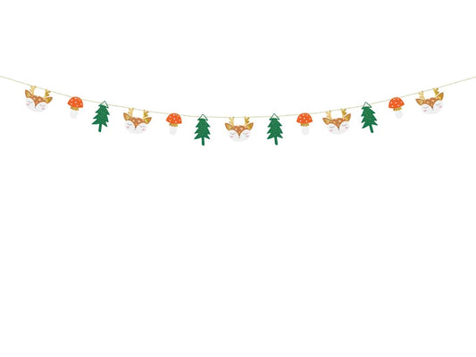 Papiergirlande Wald, Mix, 1,7m - Avaloon Party-Deko-Geschenke