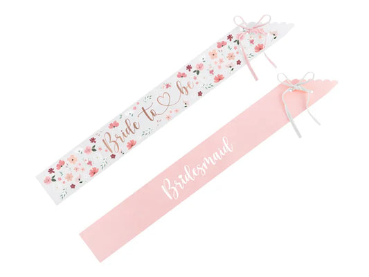 Papierschärpen Bride to be und Bridesmaid, Mix, 76cm - Avaloon Party-Deko-Geschenke