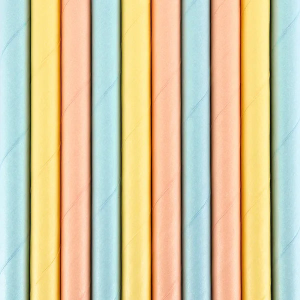 Papierstrohhalme Summer Time, 19,5cm