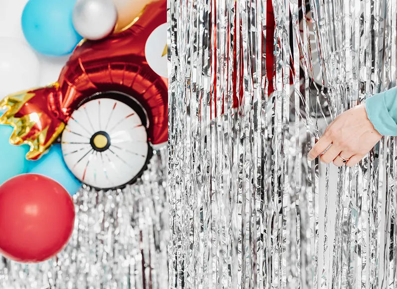 Partyvorhang, silber, 100x200cm