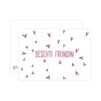 Postkarte Beschti Fründin - Avaloon Party-Deko-Geschenke