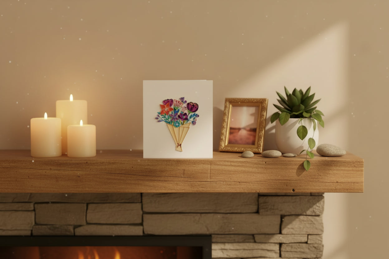 Karte Flower Bouquet - Blumenstrauß Karte für jeden Anlass - Avaloon Party-Deko-Geschenke