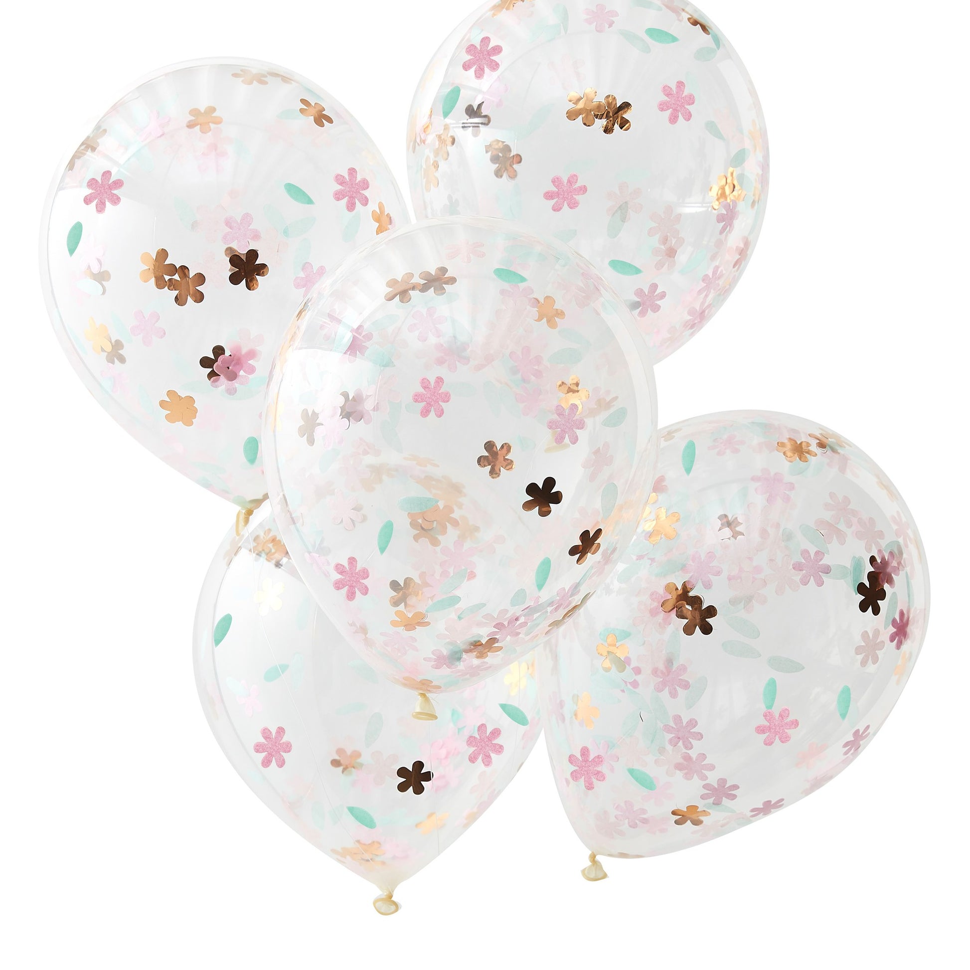 Konfetti-Luftballons Roségoldene florale - Avaloon Party-Deko-Geschenke