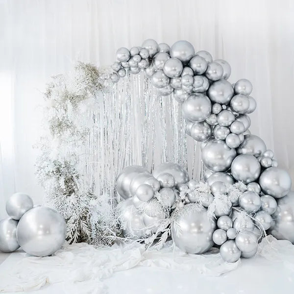 Runder Ballon Glossy 60cm, silber - Avaloon Party-Deko-Geschenke