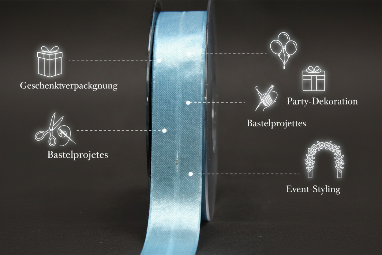 Satin Ribbon Susifix - light blue