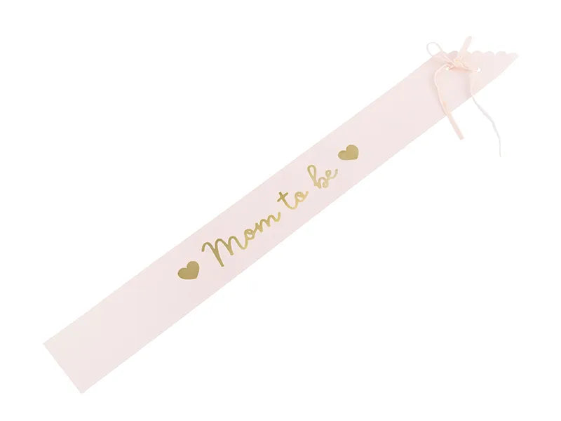 Schärpe Mom to be, hellrosa, 75 cm - Avaloon Party-Deko-Geschenke