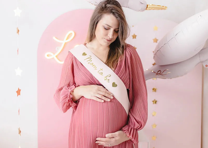 Schärpe Mom to be, hellrosa, 75 cm - Avaloon Party-Deko-Geschenke