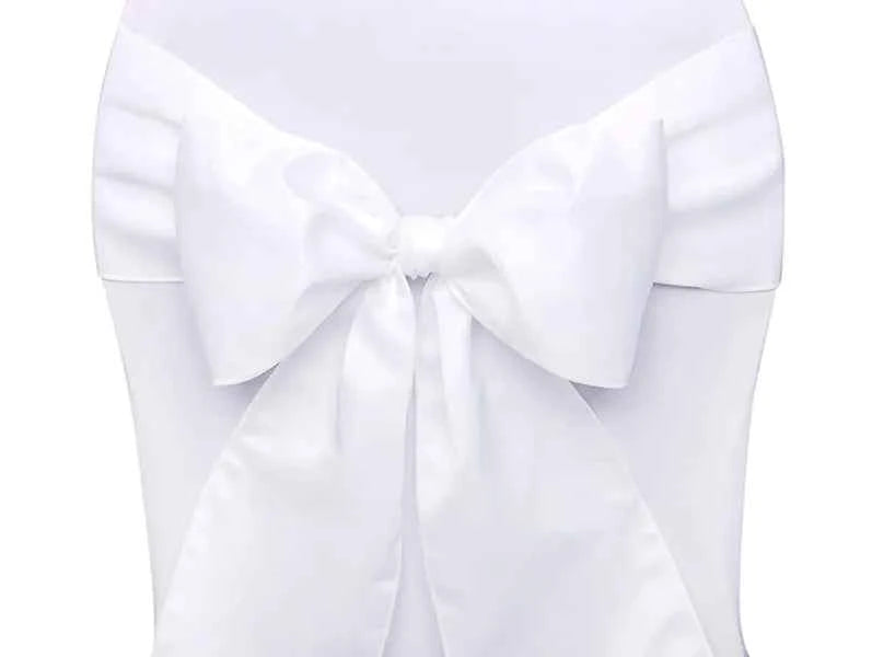 Schärpe für Stuhl, weiss - Avaloon Party-Deko-Geschenke