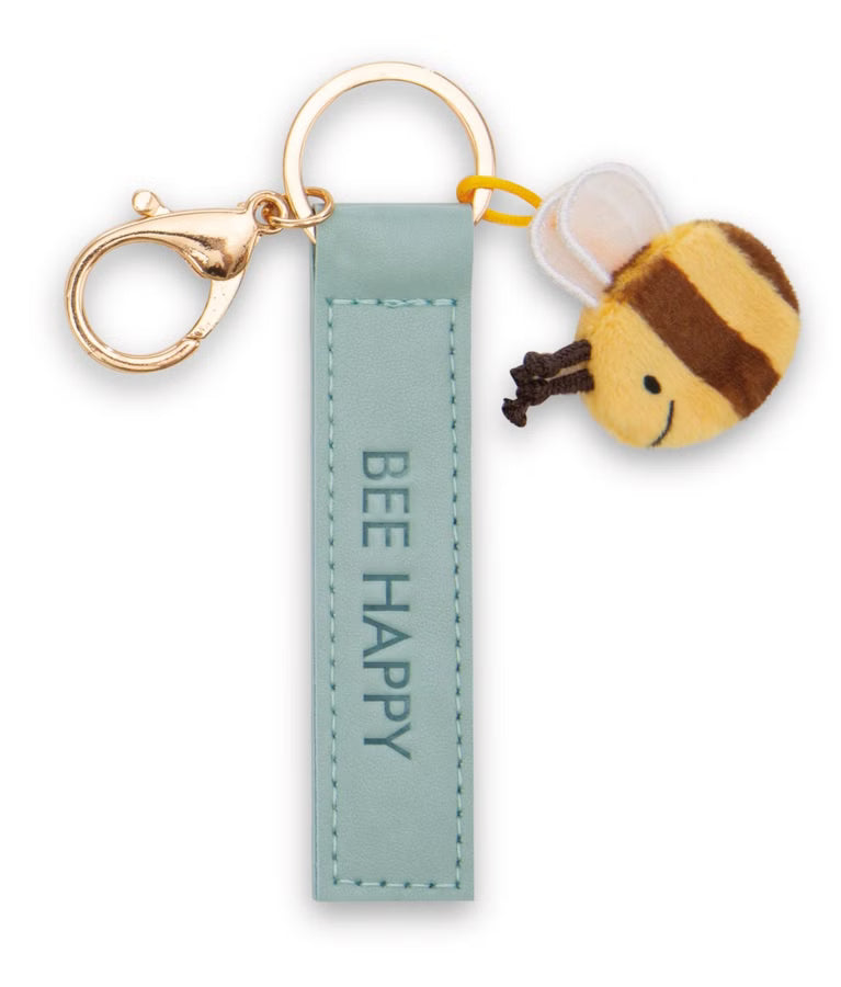 Schlüsselanhänger Bee happy Biene - 12 cm
