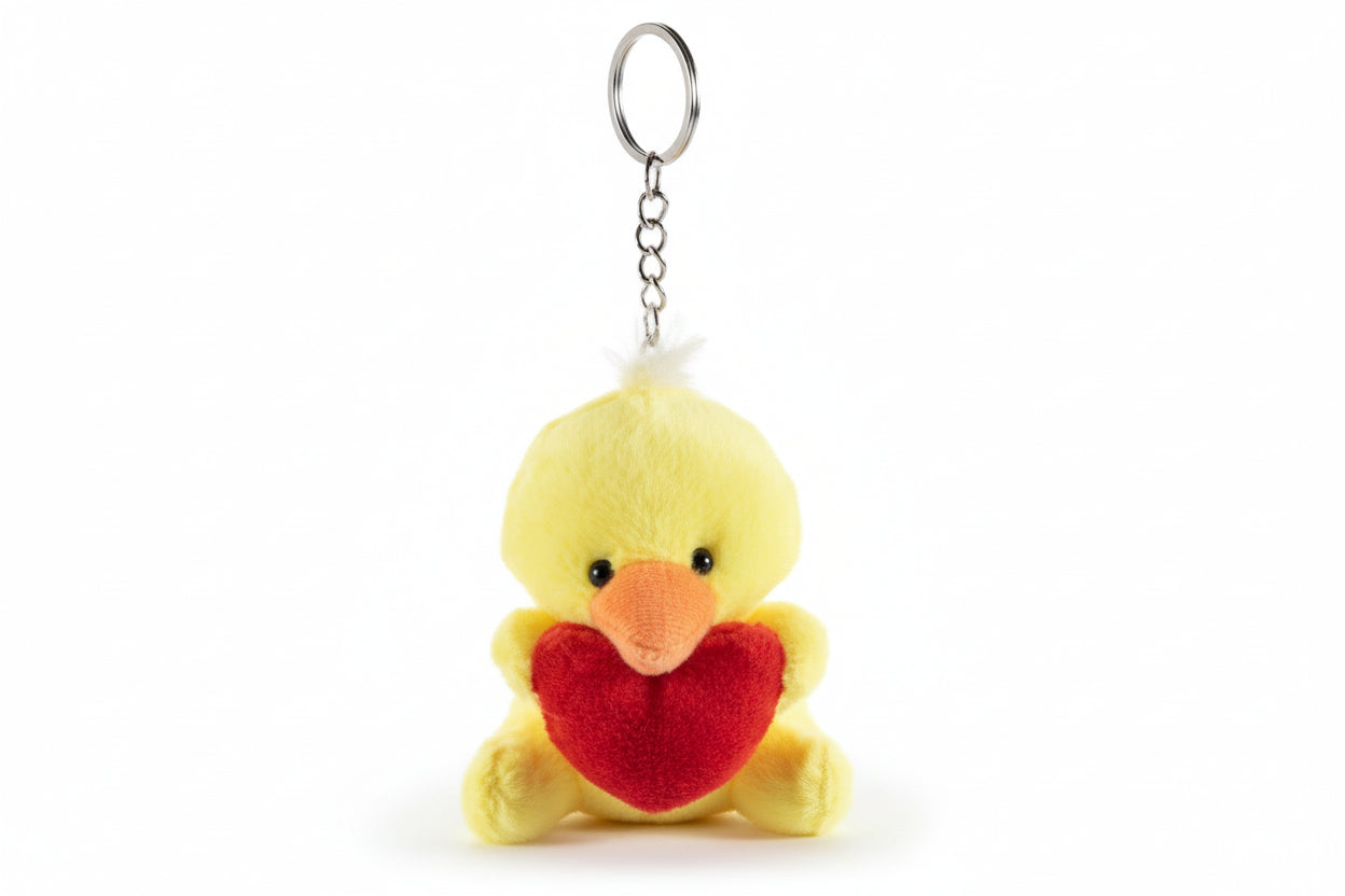 Schlüsselanhänger Tiere aus weichem Plüsch mit Herz - Avaloon Party-Deko-Geschenke