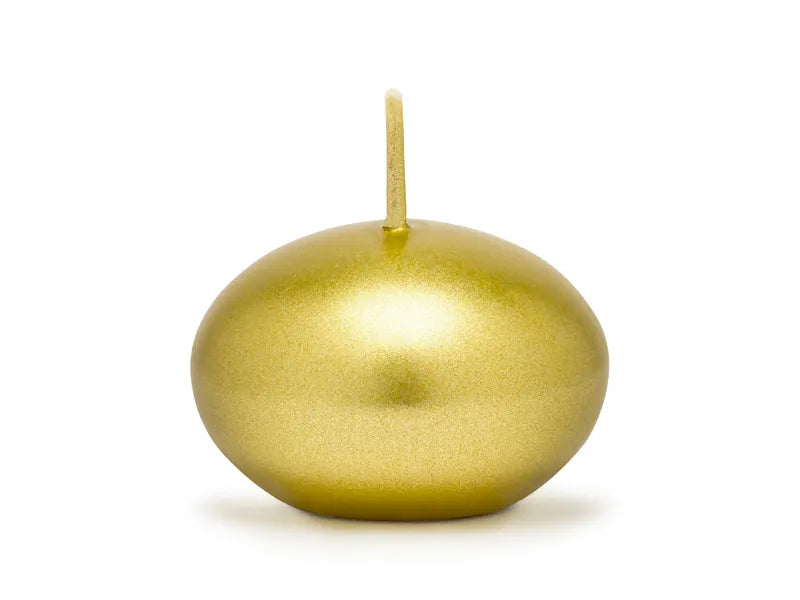 Schwimmkerze Metallisiert, gold, 4cm