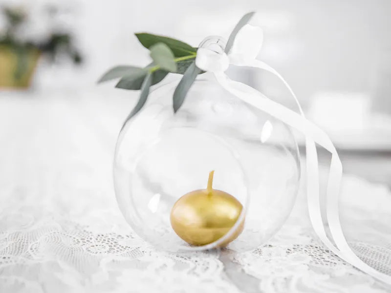 Schwimmkerze Metallisiert, gold, 4cm - Avaloon Party-Deko-Geschenke