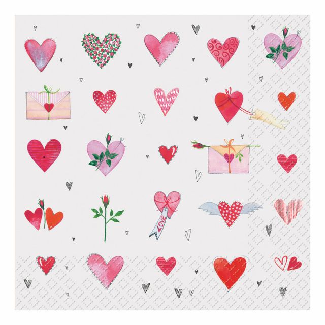 Servietten „Svenja“ 33x33cm rot - Avaloon Party-Deko-Geschenke