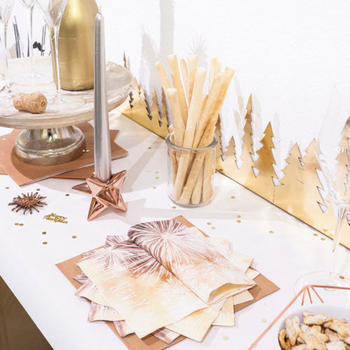 Servitten Happy New Year 33 cm × 33 cm - Avaloon Party-Deko-Geschenke