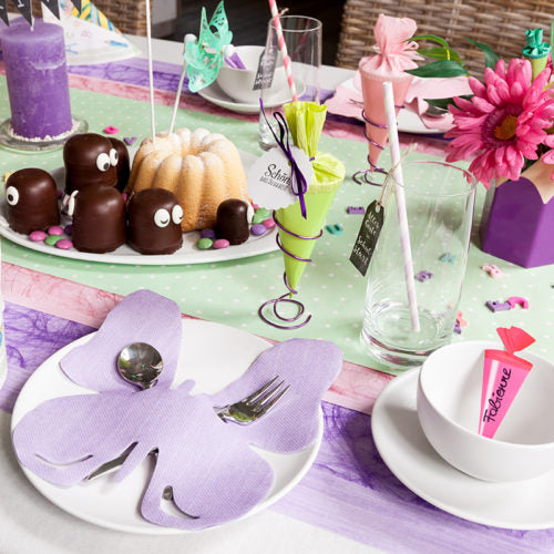 Servitten Butterfly lilac 38 cm × 38 cm - Avaloon Party-Deko-Geschenke