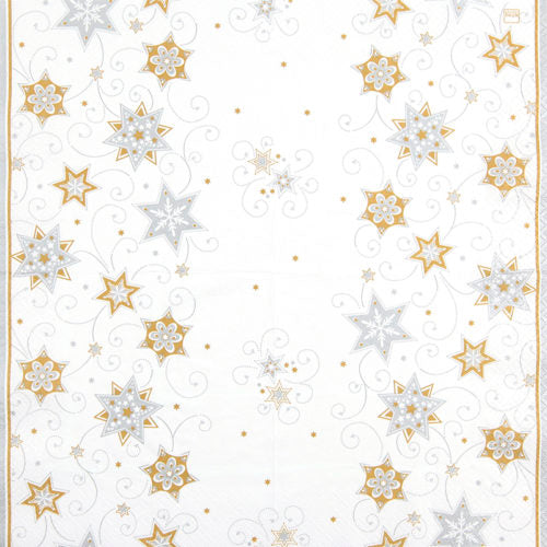 Servitten Stars & Swirls silver 33 cm × 33 cm - Avaloon Party-Deko-Geschenke