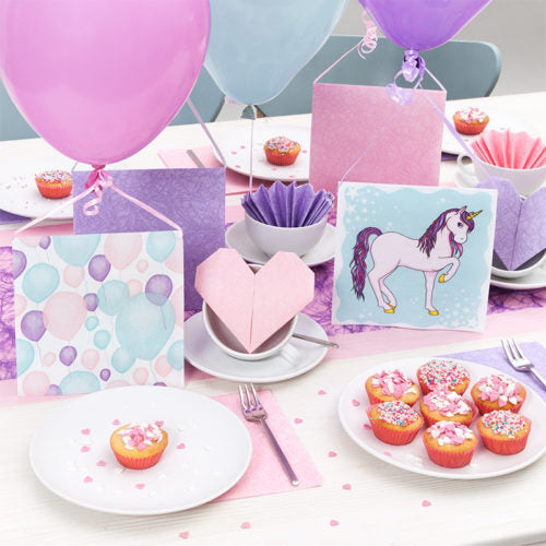 Servitten Unicorn 33 cm × 33 cm - Avaloon Party-Deko-Geschenke