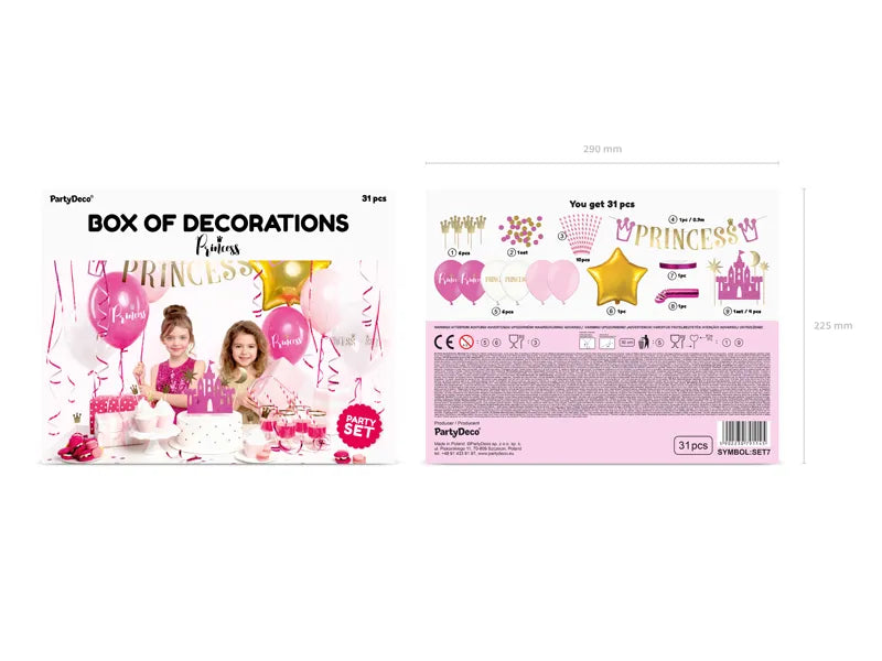 Set mit Partydekorationen - Princess - Avaloon Party-Deko-Geschenke