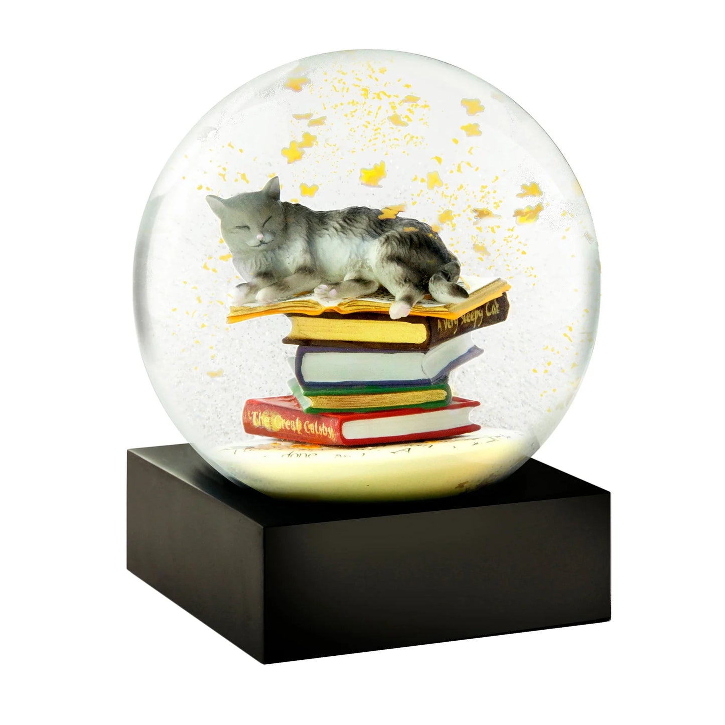 Snow globe Cat on books - Avaloon Party-Deko-Geschenke